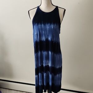 Old Navy Navy Soft Tie Shift Dress SzL